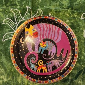 Laurel Burch Feline Family Plate